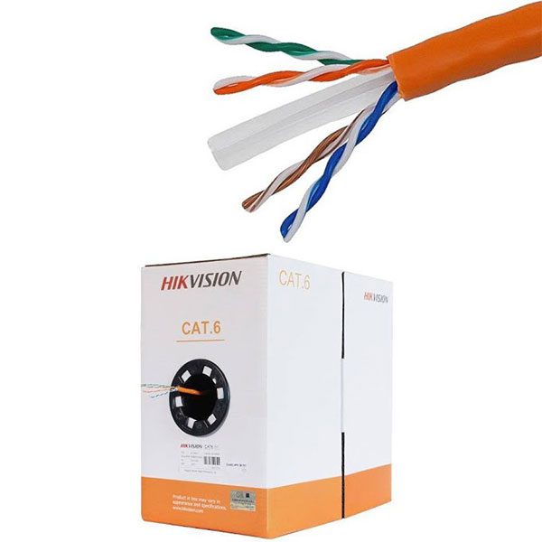 Hikvision UTP CATS 6 Solid-Bare Copper Orange ISO/IEC 11801 Cable