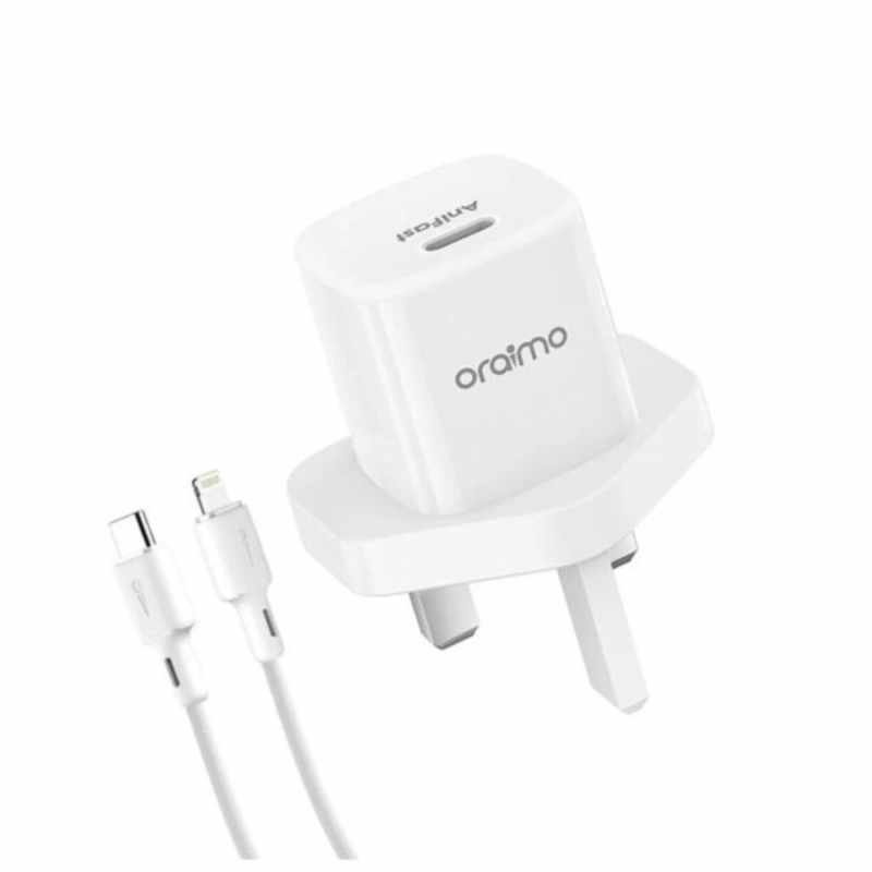 Oraimo PowerNano 20W Speed Charger with Type-C to Lightning Cabl