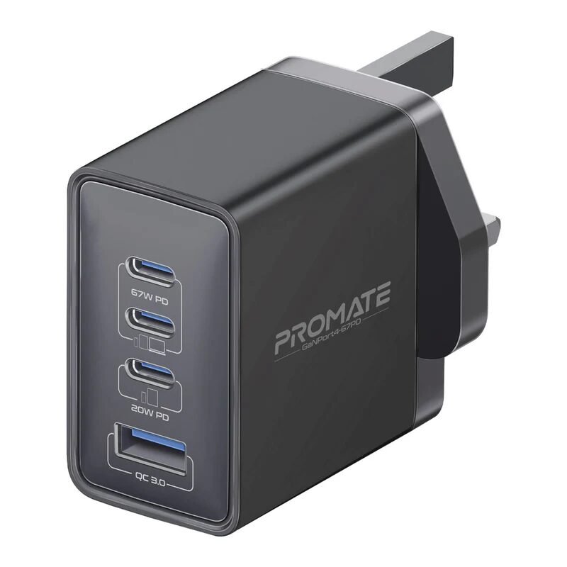 Promate 67W PD GaNfast Charger with Quick Charge 3.0 Price in Kenya-001-Mobilehub Kenya