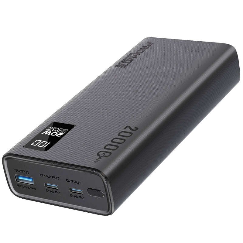 Promate Bolt-20PD Compact Smart Charging Power Bank with 20W PD Dual USB-C and 22.5W USB-A Ports Price in Kenya-001-Mobilehub Kenya