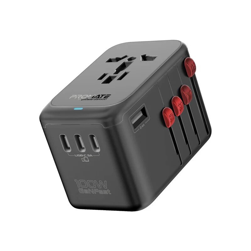 Promate TripMate-GaN100 100W Power Delivery GaNFast™ Multi-Port Travel Adapter Price in Kenya-001-Mobilehub Kenya