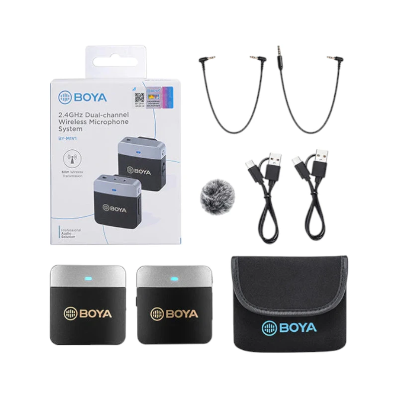 BOYA BY-M1V1 2.4GHz Dual-channel Wireless Microphone Price in Kenya-004-Mobile Hub Kenya